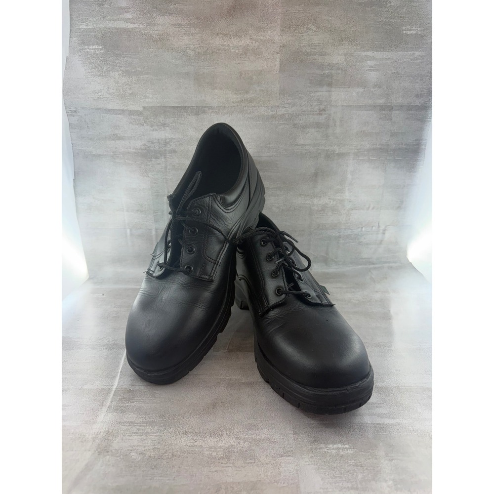 Thorogood Soft Streets Black Leather Oxford Duty Shoes 834-6905 Men Sz 12 M USA